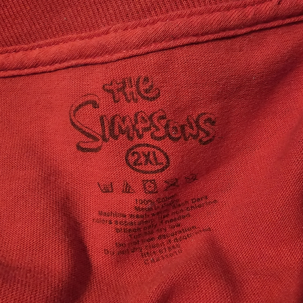 The Simpsons Ralph Wiggum "I Dress Myself" Graphic T-Shirt Red 2XL - Picture 3 of 4